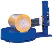 二次圓纏繞包裝機，圓柱物品纏繞機